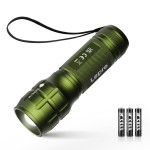 Lighting EVER LED Flashlights High Lumens, Small Flashlight, Waterproof, Adjustable Focus Flash Light for Outdoor, Emergency, AAA Batteries Included