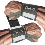 Dr. Arthritis Weight Lifting Wrist Wraps with Thumb Loop, Heavy-Duty Gym Wraps & Hand Strap to Help Joints During Hybrid Training, Non-Slip Wrist Straps for Weightlifting Men & Women Use (Grey-White)