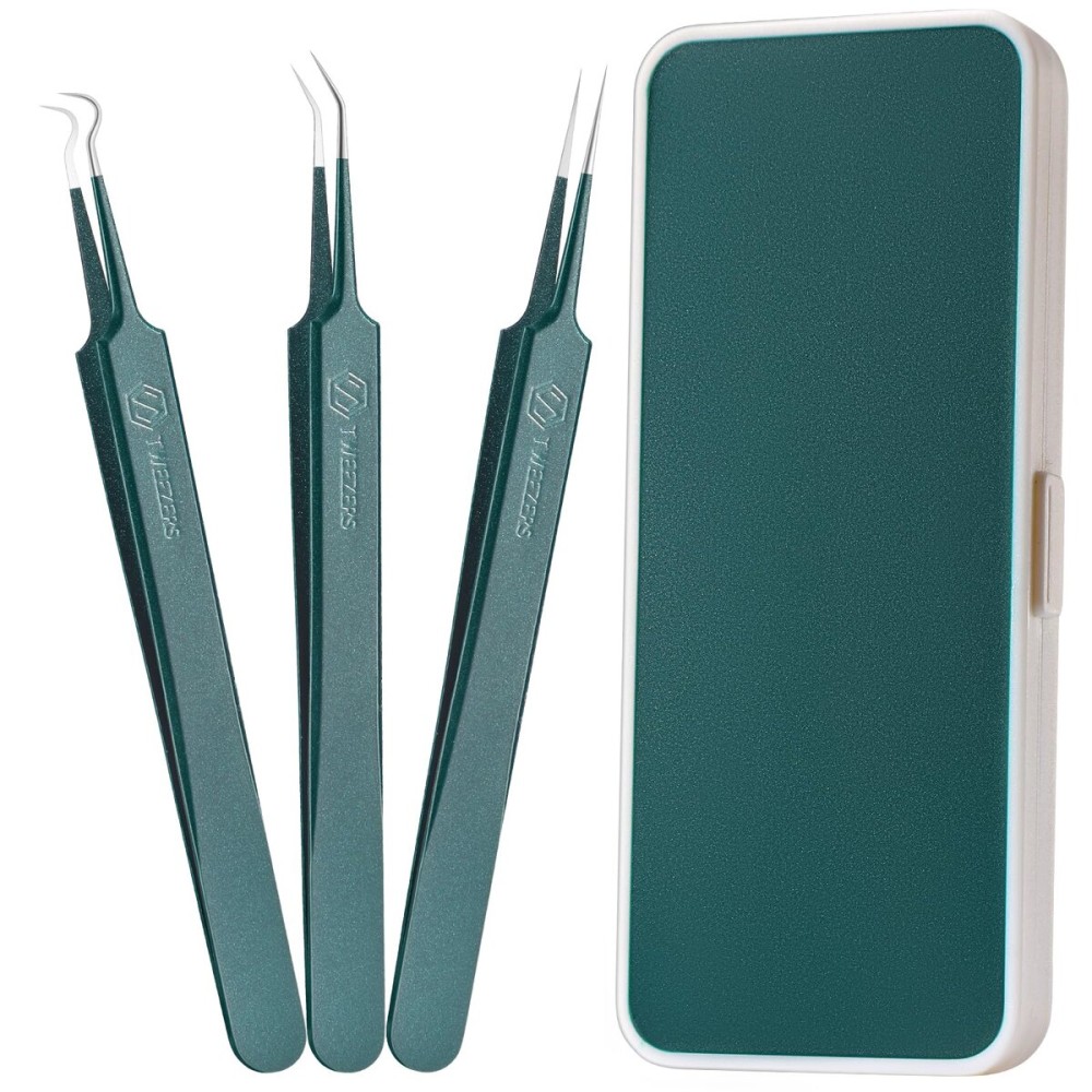 WSYUB Blackhead Tweezers,Upgrade Professional Facial Blackhead Remover Tweezers, Extraction Tools for Estheticians,Ingrown Hairs Tweezers