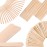 Mibly 4 Style 350 Pcs Assorted Wooden Wax Sticks for Body Legs Face and Small Medium Large Sizes Eyebrow Waxing Applicator Spatulas for Hair Removal or Wood Craft Sticks