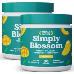 Simply Blossom Nutrition Daily Greens & Superfood Powder + Collagen + Probiotics for Women\'s Digestive Health & Bloating Relief. Help Your Health Bloom - 2 Month Supply - Mango