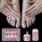 NOVO OVO Thick Sculpted Toe Nail Tips Long Tapered Square Press on, Wide Soak off Soft Gel False Toenail Extension, Clear Pre-applied Tip Primer & Base Coat, Full Cover Acrylic DIY 15 Sizes 360 pcs