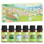 Soulorigin Spring Fragrance Oils Set, Essential Oil Gift Set for Diffuser, Spring Scent Diffuser Oil, Diffuser Scents Oil for Home,Freesia,Breeze,Fresh Green Willow,Fresh Cut Grass,Jasmine, After Rain