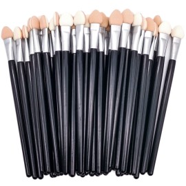 50 PCS 4 Inch Disposable Eyeshadow Brushes, Sponge Makeup Applicators