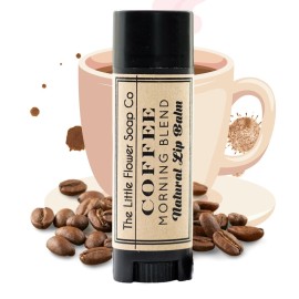 Black Coffee Lip Balm - Handmade Natural Lip Moisturizer with Beeswax & Shea Butter - Funny Stocking Stuffer for Men, Holiday Secret Santa Gift, Small Gift for Coffee Lovers