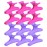 Ondder Purple Hot Pink Butterfly Hair Claw Clips for Styling & Sectioning - Pro Clamp Clips for Makeup, Cutting & Coloring - Hair Accessories for Women & Girls