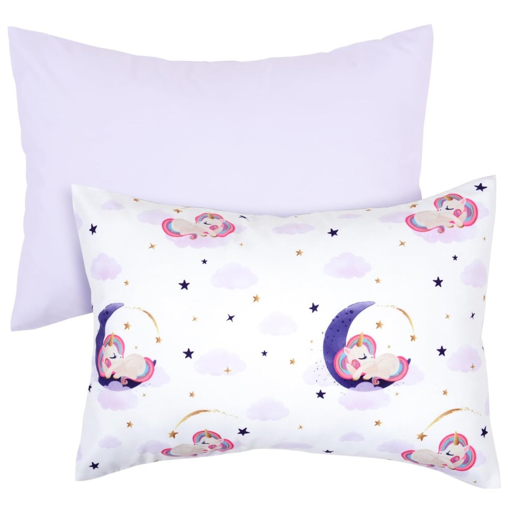 UOMNY Toddler Pillowcases for Girls 13X18 12x16 14x19 Unicorns Baby Pillow Case 2 Pack Small Pillow Covers for Travel Pillow Blue White