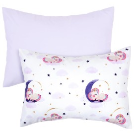UOMNY Toddler Pillowcases for Girls 13X18 12x16 14x19 Unicorns Baby Pillow Case 2 Pack Small Pillow Covers for Travel Pillow Blue White