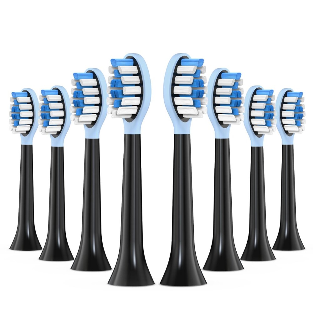 Replacement Toothbrush Heads for Philips Sonicare Electric Toothbrush, 2-in-1 Tongue Cleaner, 8 Pack, Ice Blue,Suitable for Philips Sonicare Heads, C2, C1, C3, W1, W2, W3, G1, G2, G3