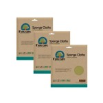 If You Care Sponge Cloths - 5 Count - 100% Natural Cleaning Rags for Kitchen, Bathroom, Home Countertop Surfaces - Absorbent, Reusable, Machine Washable, Compostable (Pack of 3)