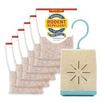 EarthKind Fresh Cab Rodent Repellent & Pouch Pod - Botanical Rodent & Mouse Repellent - Made with Plant Fibers & Essential Oils - Pest Repellent - 6-Pack Plus 1 Pouch Pod