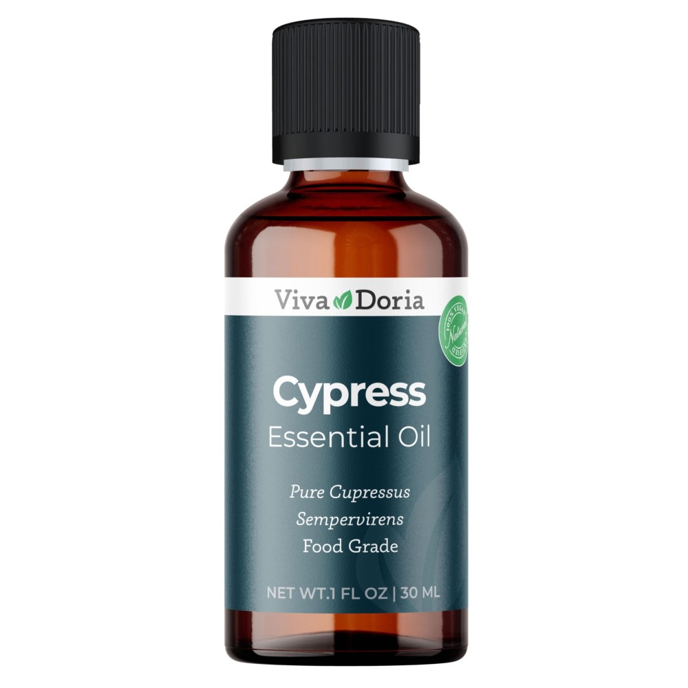 Viva Doria Cypress Essential Oil, 100% Pure, Natural Essential Oil, Undiluted, for Aromatherapy | Food Grade, 30 mL (1 Fluid Ounce)