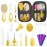Baby Healthcare and Grooming Kit for Newborn Kids, 24PCS Upgraded Safety Baby Care Kit, Newborn Nursery Health Care Set, Baby Care Products (Yellow)