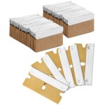 Bates- Single Edge Razor Blades, 100 Pack, Gold, Carbon Steel Razor Blades Single Edge Blades
