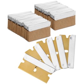 Bates- Single Edge Razor Blades, 100 Pack, Gold, Carbon Steel Razor Blades Single Edge Blades