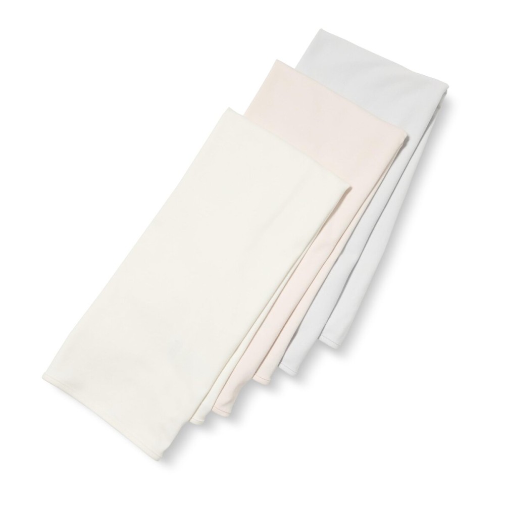 Amazon Essentials Unisex Babies\' Swaddle Blankets, Pack of 3, Ivory/Pale Pink/Dove Grey, One Size