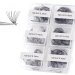 FADLASH Premade Fans Eyelash Extensions 300pcs 10D Premade Lash Fans D Curl Pre Made Fans Lash Extensions Volume Eyelash Extensions Premade Eyelash Fans Loose Fans (10D-0.07D-13-18mm)
