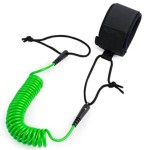 Abahub Coil SUP Leash, 10 ft Lite Coiled Paddle Board Leashes, 5mm Thick Legrope Strap for Longboard Surfboards, Stand-up Paddleboards, iSUP Replacement Leg Rope,Green
