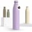 LARS NYSM Stainless Steel Insulated Water Bottle 12oz 17oz 25oz 34oz 51oz | Insulated Thermo Flask for Hot and Cold Beverages | Leakproof Drinking Bottle (Lavender Purple, 33.9oz)