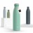 LARS NYSM Stainless Steel Insulated Water Bottle 12oz 17oz 25oz 34oz 51oz | Insulated Thermo Flask for Hot and Cold Beverages | Leakproof Drinking Bottle (Aqua Turquoise, 17oz)