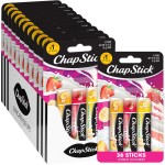 ChapStick Bulk Lip Balm, Fruit & Cream Collection, 3-Packs (12 Sets/36 Tubes) - Sweet & Delicious Lip Care, Birthday Gifts, Party Favors, Stocking Stuffers, 0.15 Oz Ea