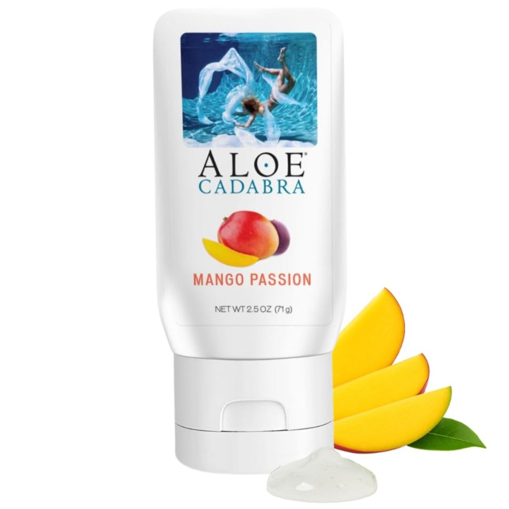 Aloe Cadabra Vaginal Moisturizer, Mango Scented, pH-Balanced, Water-Based & 95% Aloe Vera, Reduce Dryness, Discomfort, Versatile Uses (2.5 Fl Oz, 1 Pack)