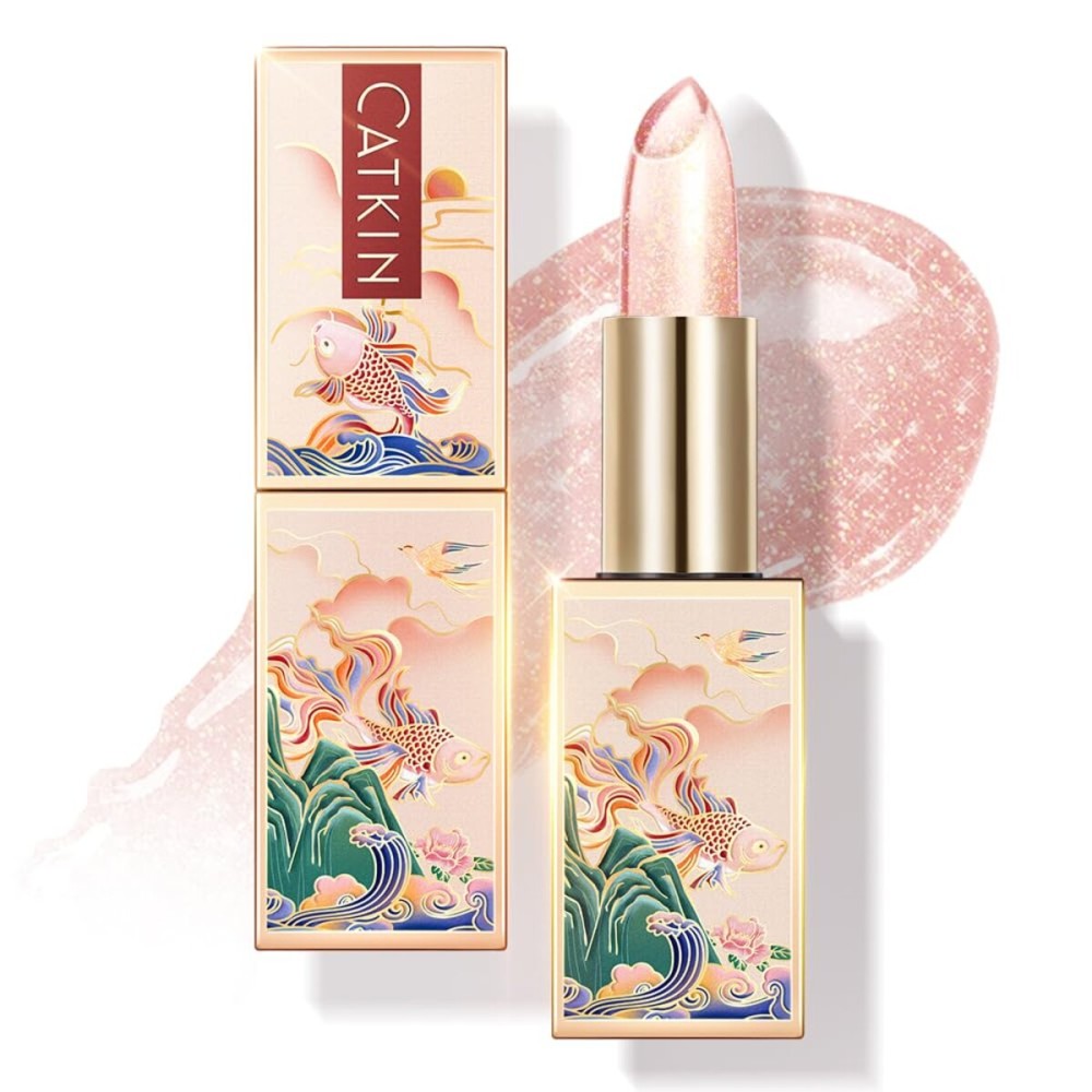 CATKINTinted Lip Balm Color Changing Lip Stain Ultra Hydrating Lip Moistrurizer Lip Care with Vitamin E Nourishing For Cracked & Dry Lips 0.12 oz C18 ISARO