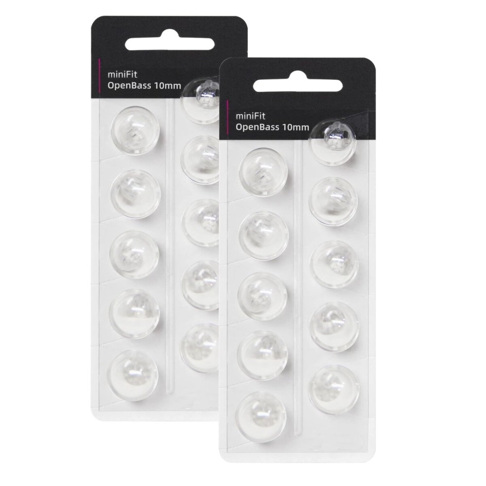 Hearing Aid Domes for Oticon Replacements, Oticon Minifit Single Vent Bass Domes (8 mm/2 Packs, Universal Domes for Oticon Hearing Aid Supplies. (10MM Open BASS Vent)