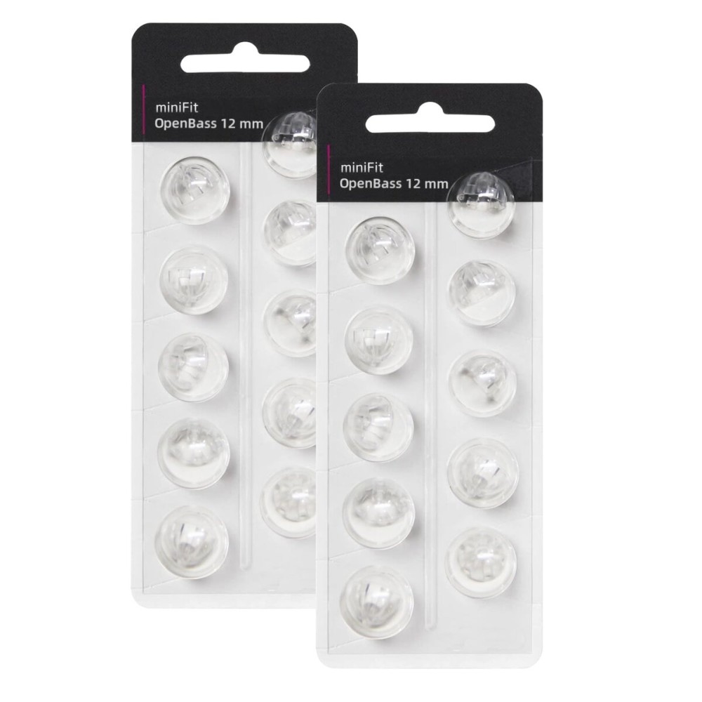 Hearing Aid Domes for Oticon Replacements, Oticon Minifit Single Vent Bass Domes (8 mm/2 Packs, Universal Domes for Oticon Hearing Aid Supplies. (12MM Open BASS Vent)