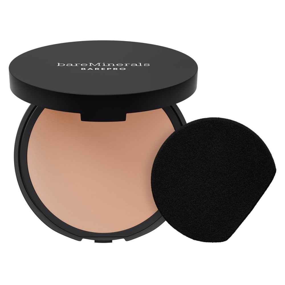 bareMinerals Barepro 24HR Skin-Perfecting Powder Foundation, Matte Pressed Powder Foundation Full Coverage with Plant-Based Squalene, Oil Control, Vegan - Medium 30 Cool