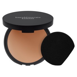 bareMinerals Barepro 24HR Skin-Perfecting Powder Foundation, Matte Pressed Powder Foundation Full Coverage with Plant-Based Squalene, Oil Control, Vegan - Medium Deep 40 Cool