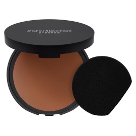 bareMinerals Barepro 24HR Skin-Perfecting Powder Foundation, Matte Pressed Powder Foundation Full Coverage with Plant-Based Squalene, Oil Control, Vegan - Deep 60 Cool