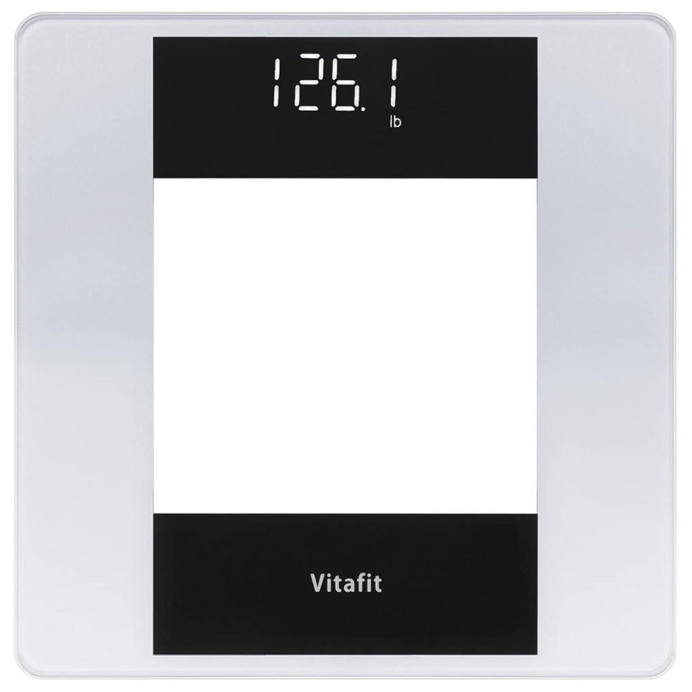 Vitafit Digital Bathroom Scale for Body Weight, High Accuracy Assured by Weight Scale Professional Factory Since 2001, White LED and Step-On, 3*AAA Batteries Included, 400lb, Silver