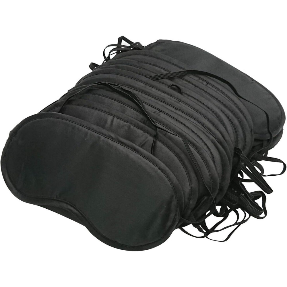 200 Pcs Eye Mask Sleep Blindfold with Nose Pad and Elastic Strap for Travel Sleep, Game Sleeping, Black