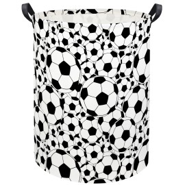 HIYAGON Soccer Baby Laundry Basket Baby Hamper for Nursery Girl Kids Soccer Hamper Cute Kids Toys Storage Bin Organizer Soccer Room Decor for Home(Soccers)