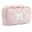 BAGSMART Elegant Roomy Makeup Bags (Initial-M-Pink)