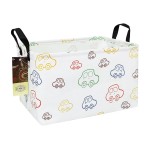 HUNRUNG Rectangle Storage Basket Cute Canvas Organizer Bin for Pet/Children Toys, Books, Clothes Perfect for Rooms/Playroom(REC-Car)