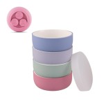 Elk and Friends Kids Porcelain Bowls with Silicone Suction Sleeve + Silicone Lid | Kids/Toddler/Baby Feeding | Microwave & Dishwasher Safe | Non slip | Cereal/Soup/Snack Dishes & Dinnerware