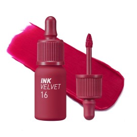 Peripera Ink the Velvet Lip Tint - High Pigment Color, Longwear, Weightless, Not Animal Tested, Gluten-Free, Paraben-Free (016 HEART FUCHSIA PINK)