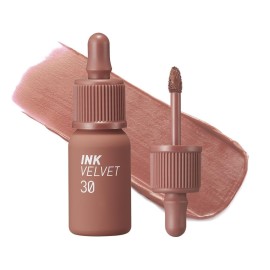 Peripera Ink the Velvet Lip Tint - High Pigment Color, Longwear, Weightless, Gluten-Free, Paraben-Free (030 CLASSIC NUDE)