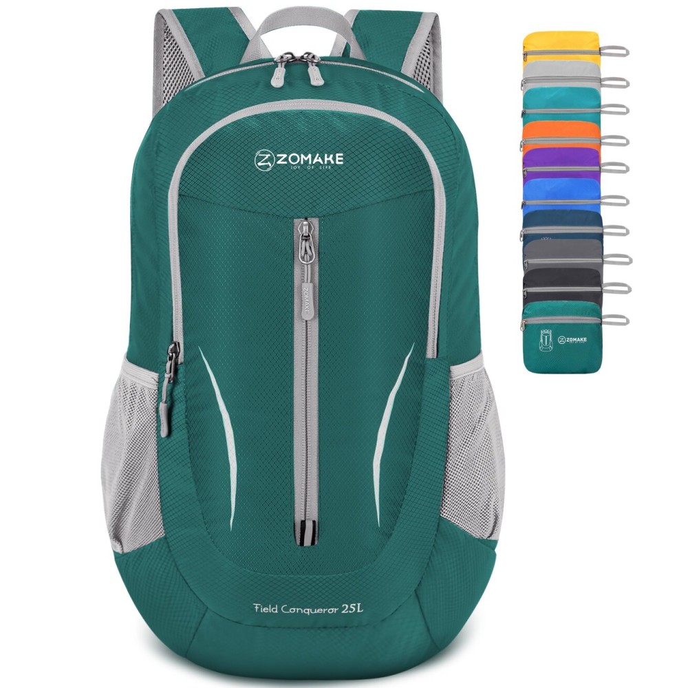 ZOMAKE Ultra Lightweight Packable Backpack 25L, Foldable Hiking Backpacks Water Resistant Small Folding Daypack for Travel(Army Green-NEW)