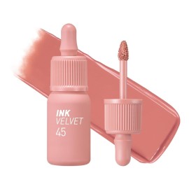 Peripera Ink the Velvet Lip Tint - High Pigment Color, Longwear, Weightless, Gluten-Free, Paraben-Free (045 PINK BEIGE NUDE)