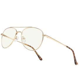 RB.Pilot Blue Light Aviator Reading Glasses for men Women Metal Frame Spring Temple