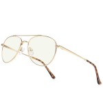 RB.Pilot Blue Light Aviator Reading Glasses for men Women Metal Frame Spring Temple