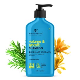 Botanic Hearth Rosemary Shampoo Infused With Cica, Ylang Ylang Oil & Biotin Oil - Clarifying Shampoo For Hair Volume, Growth & Strength | Paraben & Sulfate Free | For All Hair Types, 16 Fl Oz