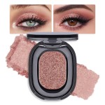 Eye shadow low saturation delicate long-lasting eye shadow palette, Monochrome Glittler Eyeshadow, pressed glitter eyeshadow, Glittle Pressed Powder Single Vegan Eyeshadow, (02 Glittle Brown)