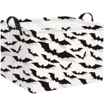 HIYAGON Rectangular Batman Basket Kids Storage Basket Kids Baby Nursery Basket for Boys Bat Room Decor Cute Toy Storage Organizer Bins Bedroom(Bats)