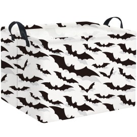 HIYAGON Rectangular Batman Basket Kids Storage Basket Kids Baby Nursery Basket for Boys Bat Room Decor Cute Toy Storage Organizer Bins Bedroom(Bats)