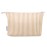 Narwey Small Striped Makeup Bag for Purse Travel Makeup Pouch Cosmetic Bag Zipper Pouch Bags for Women (Brown Stripe)