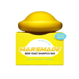MARS MADE Beer Yeast Shampoo Bar 2.0 - Hydrating & Moisturizing Natural Hair Soap Bar Shampoo for Hair Volume & Scalp Nourishment - Bathing Soap Solid Shampoo for All Hair Types (120g, 4.23oz)